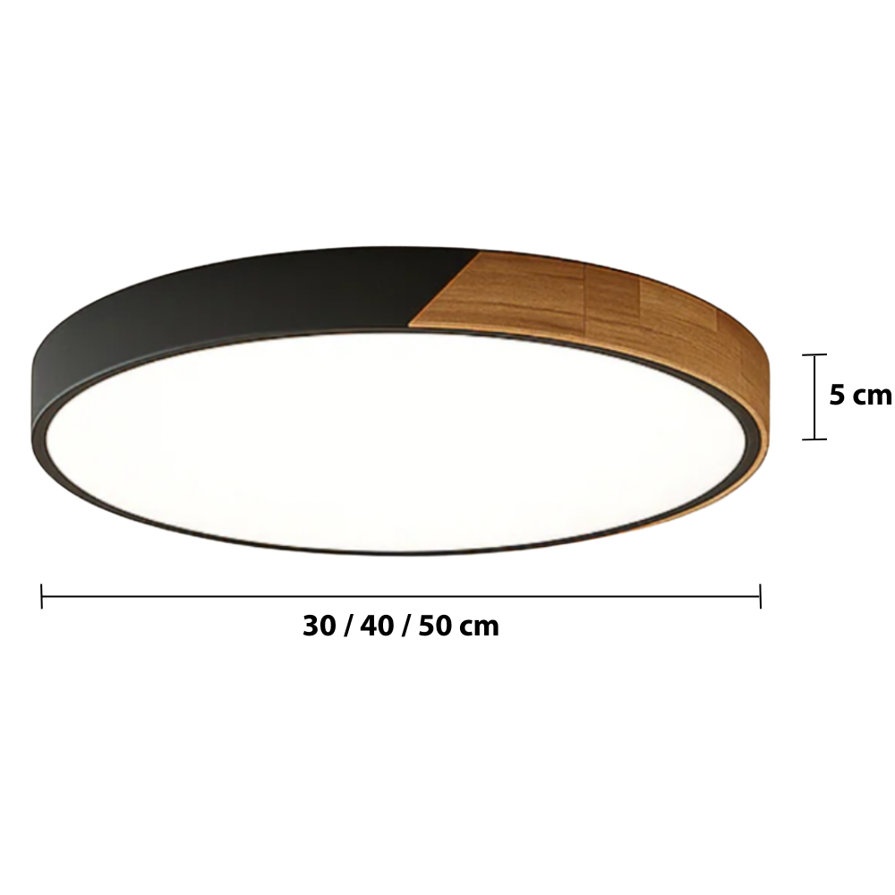 Nordic Wooden Ceiling Light – Modern Scandinavian LED Lighting
